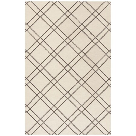 Safavieh 5 x 8 ft. Himalaya Hand Tufted Area RugIvory & Dark Grey HIM901H-5